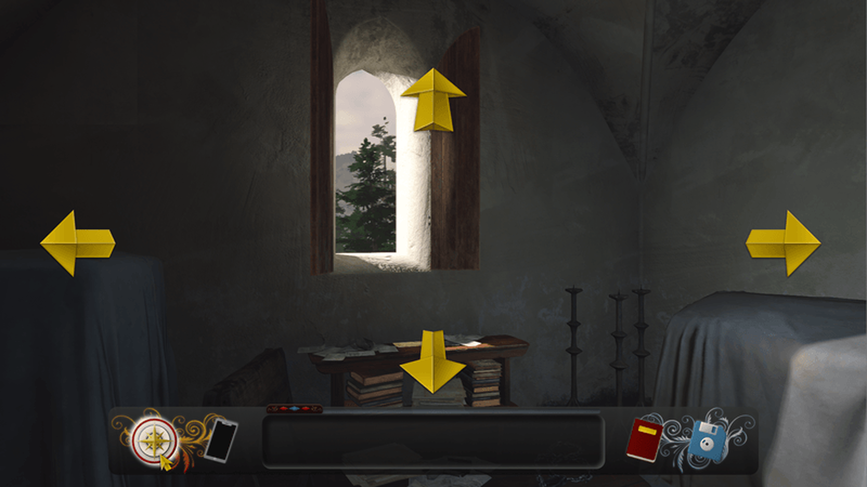 Nancy Drew Midnight in Salem redesign — room navigation screen