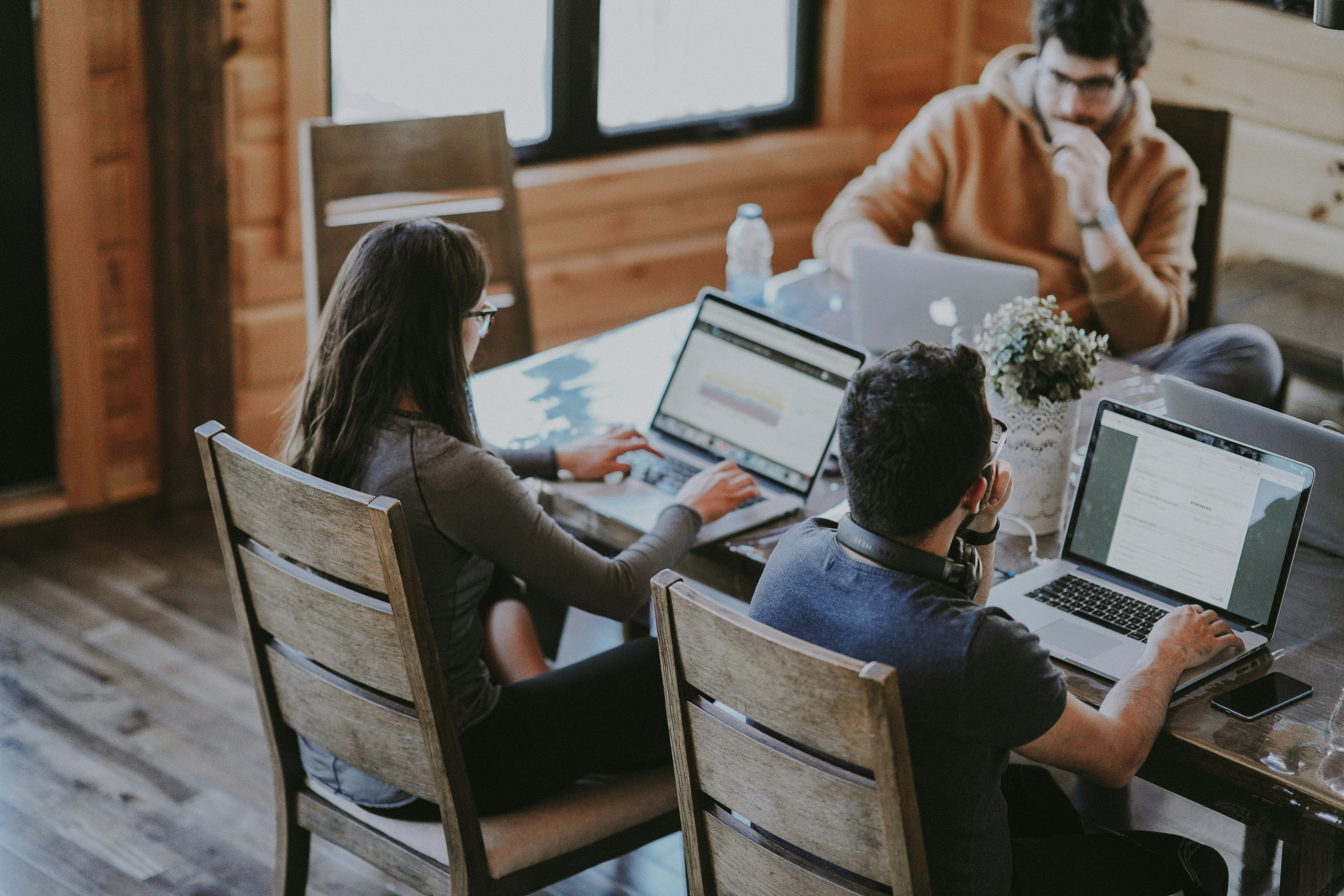Group of people collaborating at a table