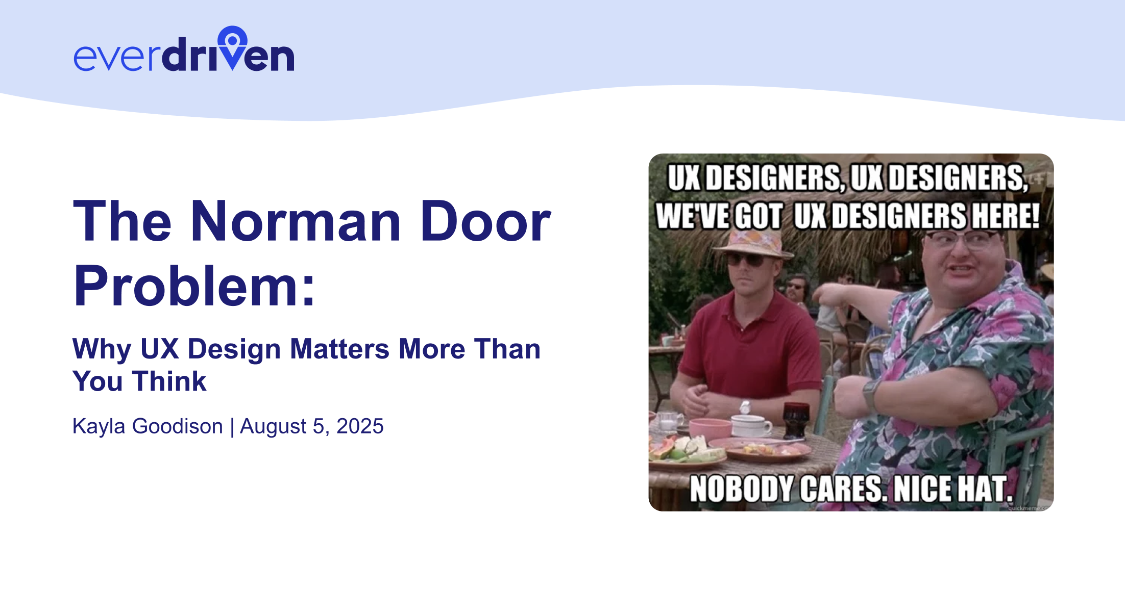 The Norman Door Problem lunch and learn slide